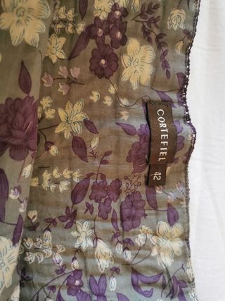 Falda floral gris-morada