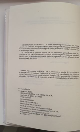 Principios de Derecho civil: Tomo I: Parte General