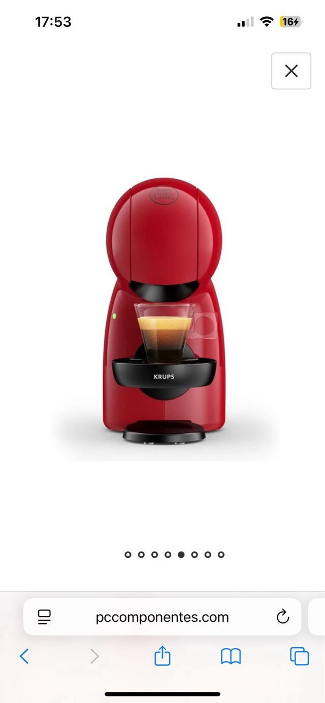 Cafetera Krups Piccolo XS roja