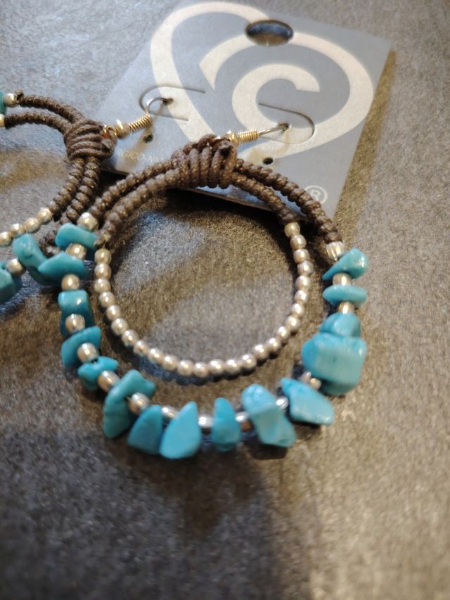 Orecchini a Cerchio Turchese