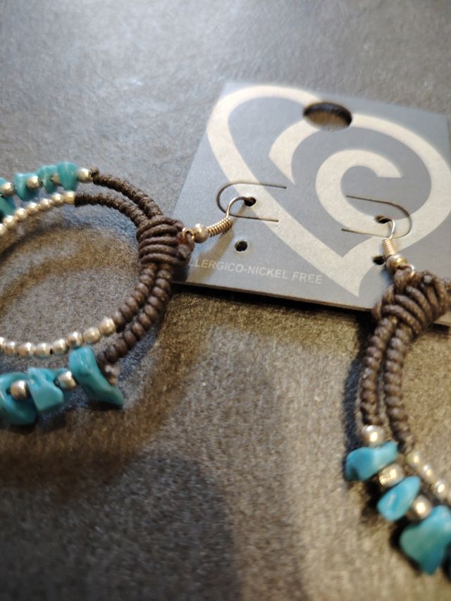 Orecchini a Cerchio Turchese