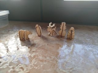 Figuras Navidad Madera - 5 uds