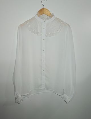 Blusa blanca vintage