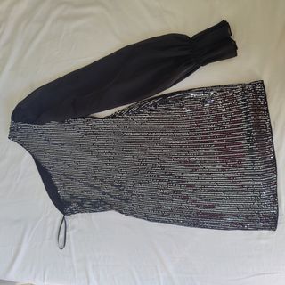 Vestido negro brillante lentejuelas