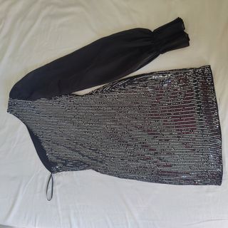 Vestido negro brillante lentejuelas