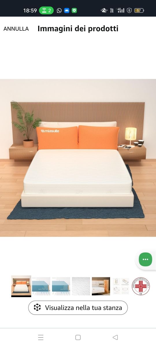 Materasso singolo memory