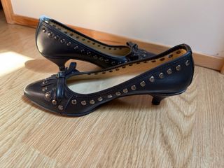 Zapatos Escarlata negros - Tacón bajo de 4,5cm