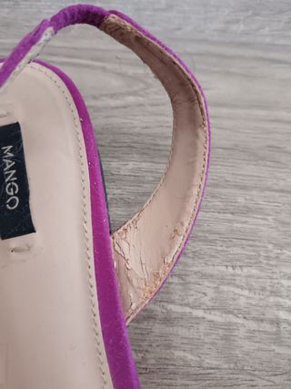 Zapatos Mango Morados - Tacón Bajo