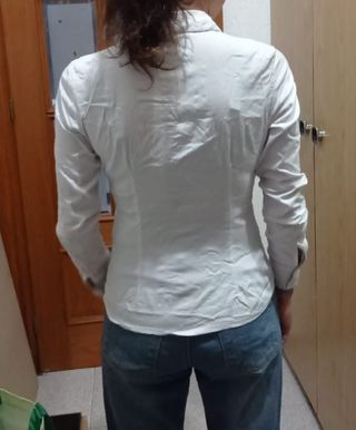 Camisa blanca manga larga
