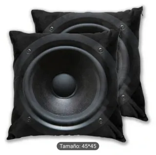 2 Cojines altavoces Woofer 45x45cm