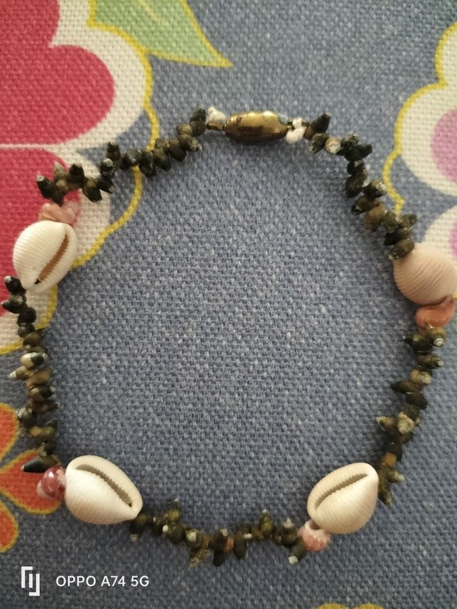 Collar, pulsera ,pendientes  Conchas Mar La Toja 