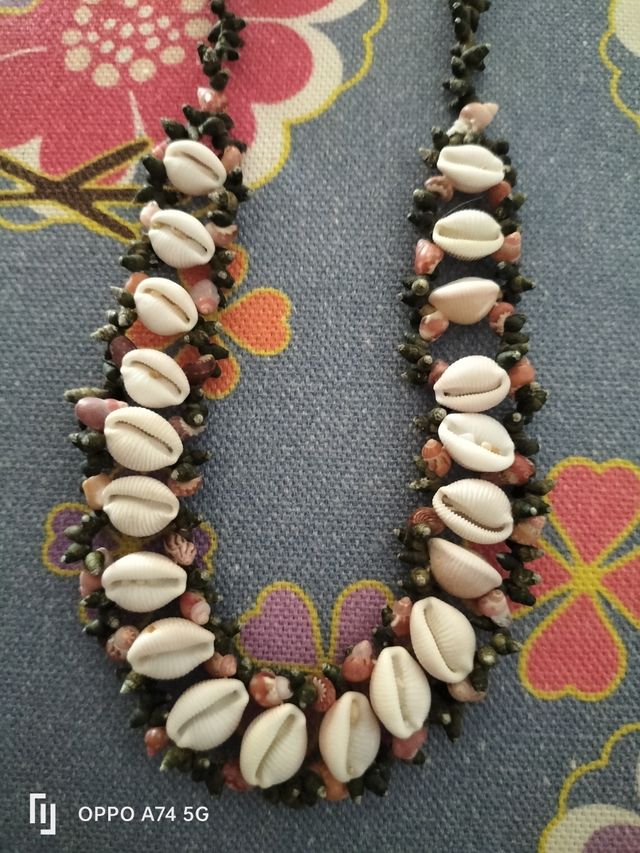 Collar, pulsera ,pendientes  Conchas Mar La Toja 