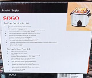 Freidora Eléctrica SOGO 1L SS-398