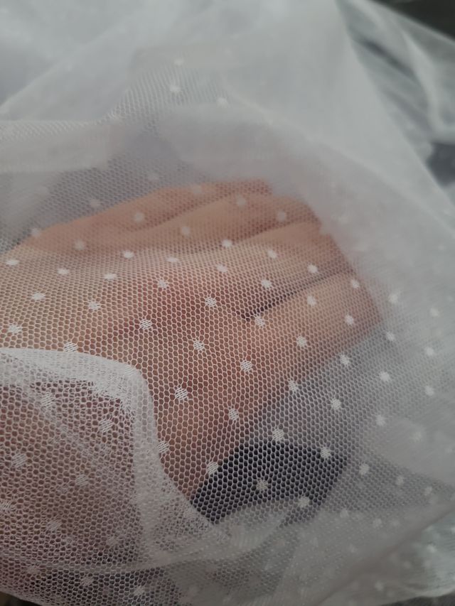 Tul plumeti blanco suave. 4.20mt