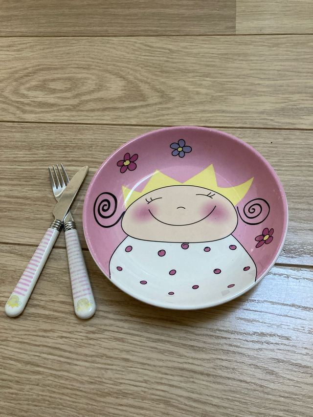 Plato y cubiertos Sia Kids - Niña