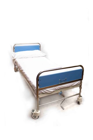 Cama hospital metalica azul