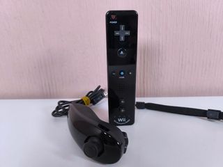 ‼️ Mando Motion Plus Wii Negro+Nunchuk+Funda‼️