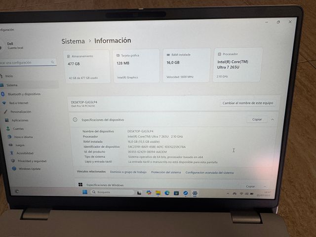 Dell Pro 14 16gb 512gb - NUEVO