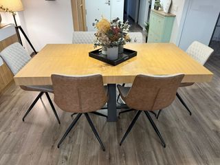 Mesa comedor extensible madera
