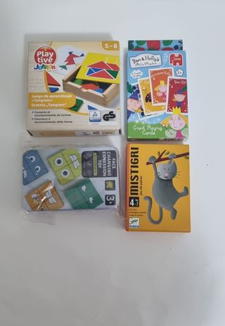 Juegos de mesa infantiles: Tangram, Mistigri, cara