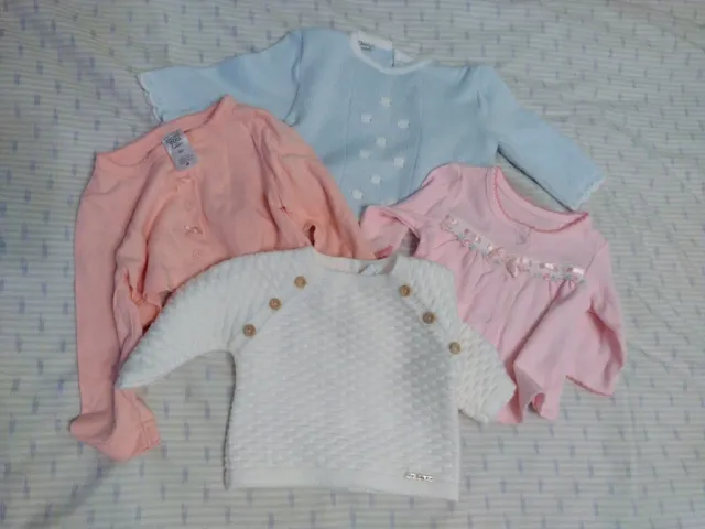 4 Jerseys variados para bebé 0-3M