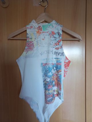Camiseta-Body sin mangas Desigual Mickey talla S