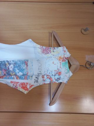 Camiseta-Body sin mangas Desigual Mickey talla S
