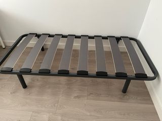 Somier metálico 90x190 - Gris/Negro