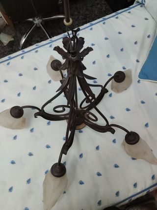 Lámpara forja 5 focos