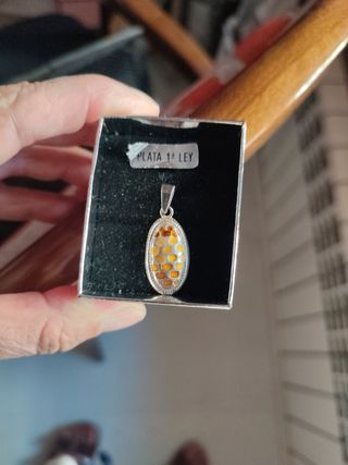 Colgante Plata 1ª Ley Ámbar