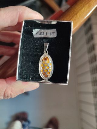Colgante Plata 1ª Ley Ámbar