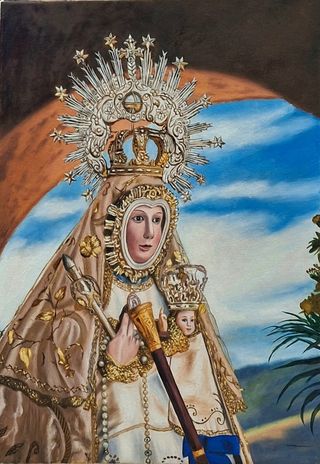 Óleo Virgen con Niño