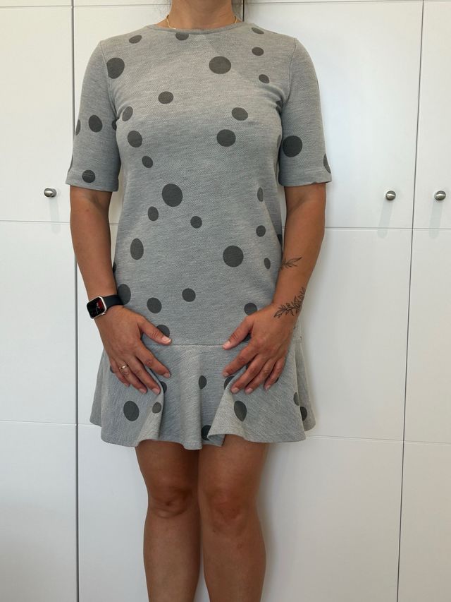 Vestido lunares gris - Talla L