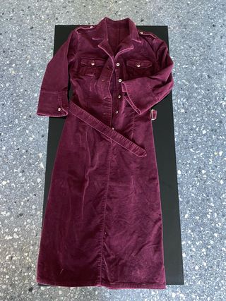 Vestido terciopelo granate