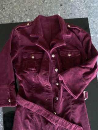 Vestido terciopelo granate