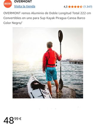 Remo Kayak Sup Piragua Canoa OVERMONT
