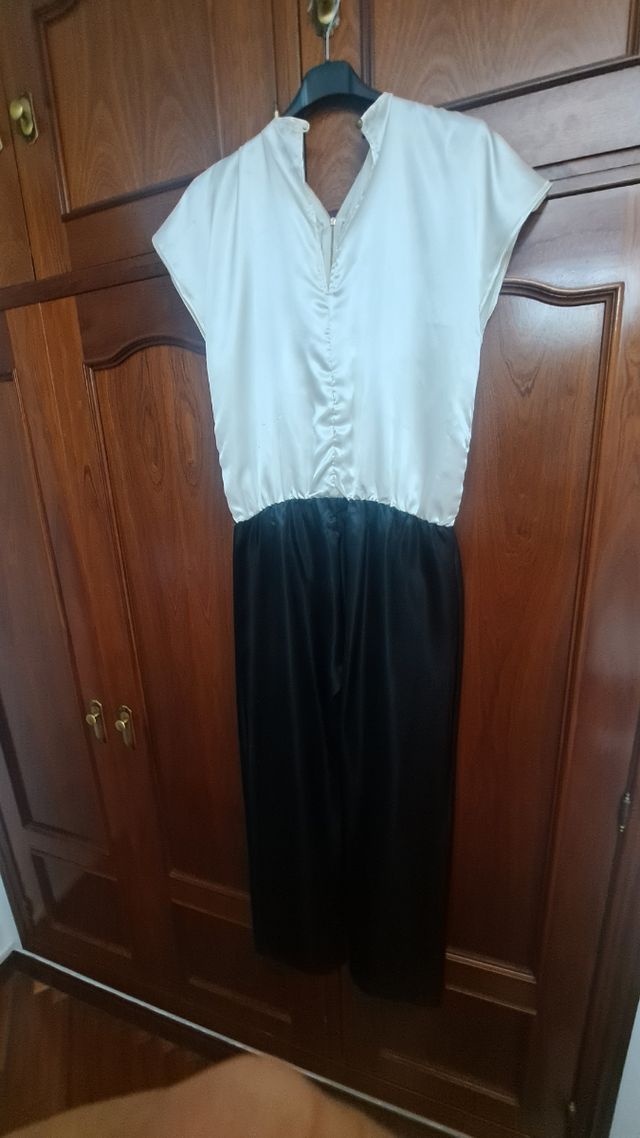 Mono largo Urban blanco y negro - Talla L