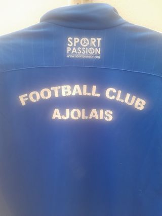 Sudadera Adidas F.C.A. talla M cremallera azul 
