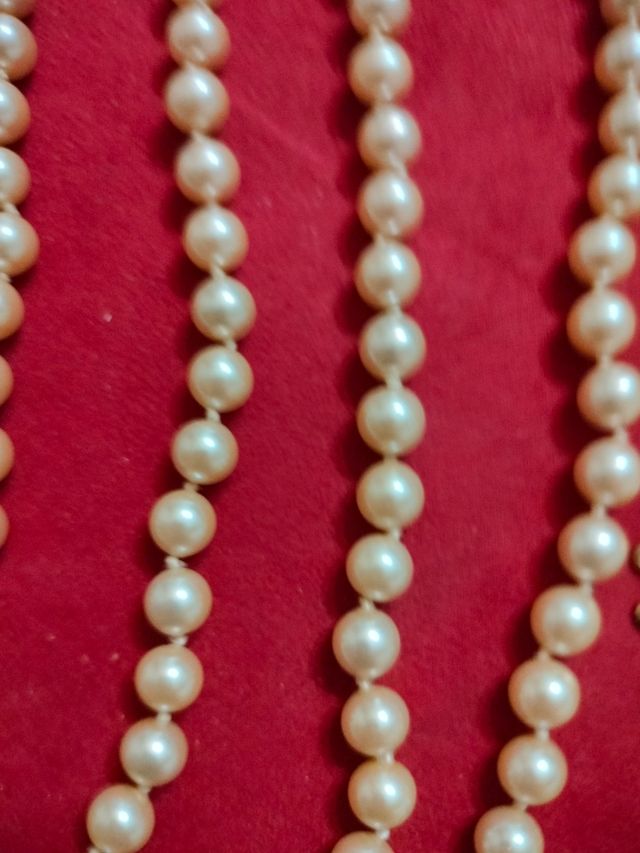 Collana Perle Beige/Bianche a due fili