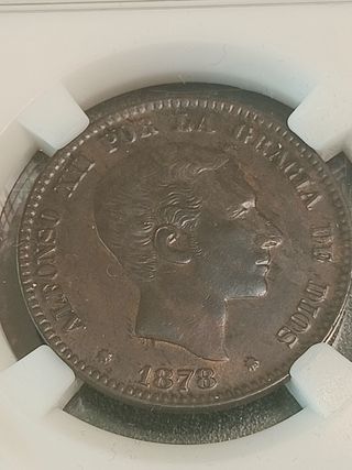 Alfonso XII - 10 Céntimos Cobre año 1878.