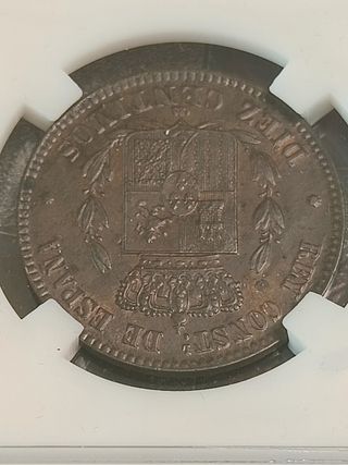 Alfonso XII - 10 Céntimos Cobre año 1878.