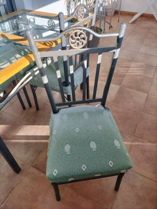 Mesa jardín forja - 4 sillas