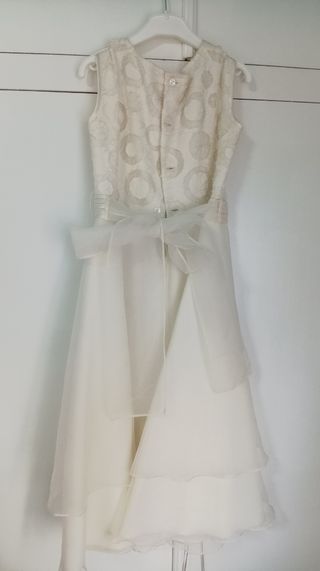 Vestido niña beige fiesta comunión  talla 8