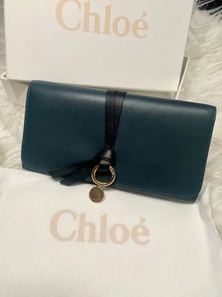 Portafoglio donna Chloé blu navy – nuovo 
