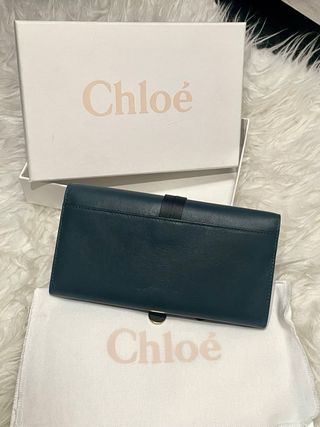Portafoglio donna Chloé blu navy – nuovo 