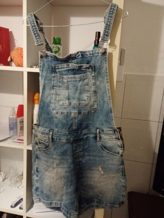 Salopette jeans corta TG XL 