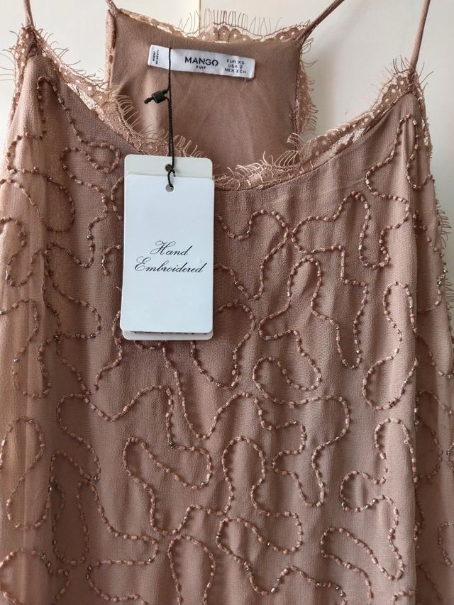 Vestido rosa lentejuelas