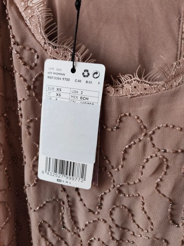 Vestido rosa lentejuelas