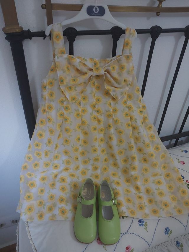 Vestido niña flores - 3-6 años