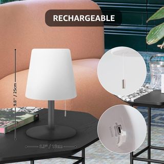 Lámpara de mesa led de exterior RGB recargable